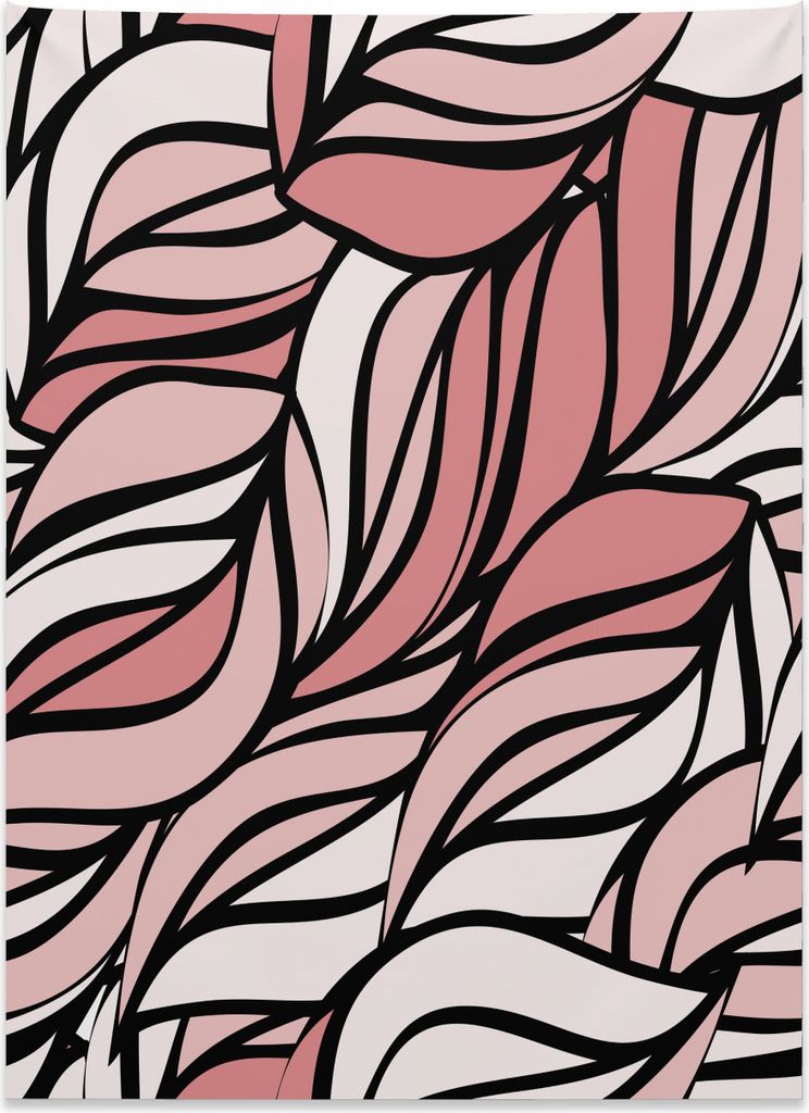 Abakuhaus Koralle Wandteppich, Schatten abstraktes Muster aus Weiches Mikrofaser Stoff Kein Verblassen Klare Farben Waschbar, 110 x 150 cm, Koralle...