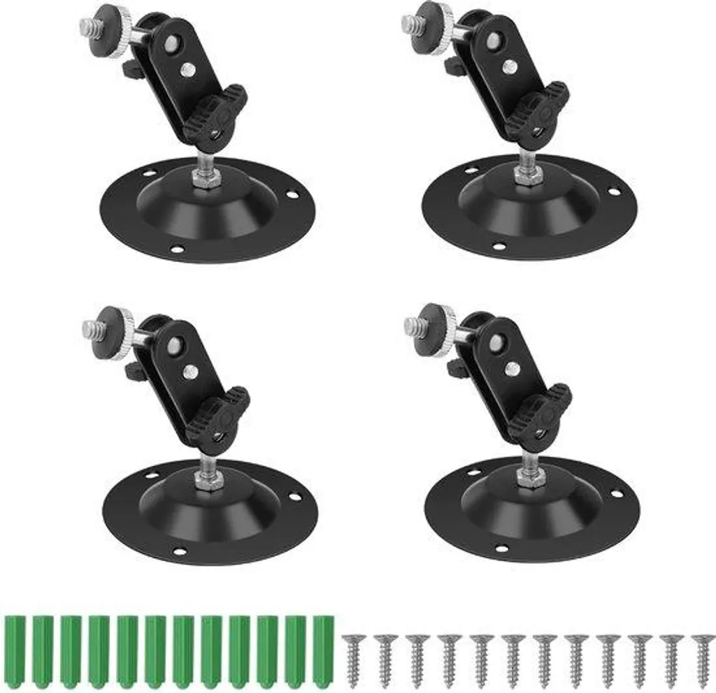Fixation pour caméra de sécurité intérieure et extérieure, lot de 4