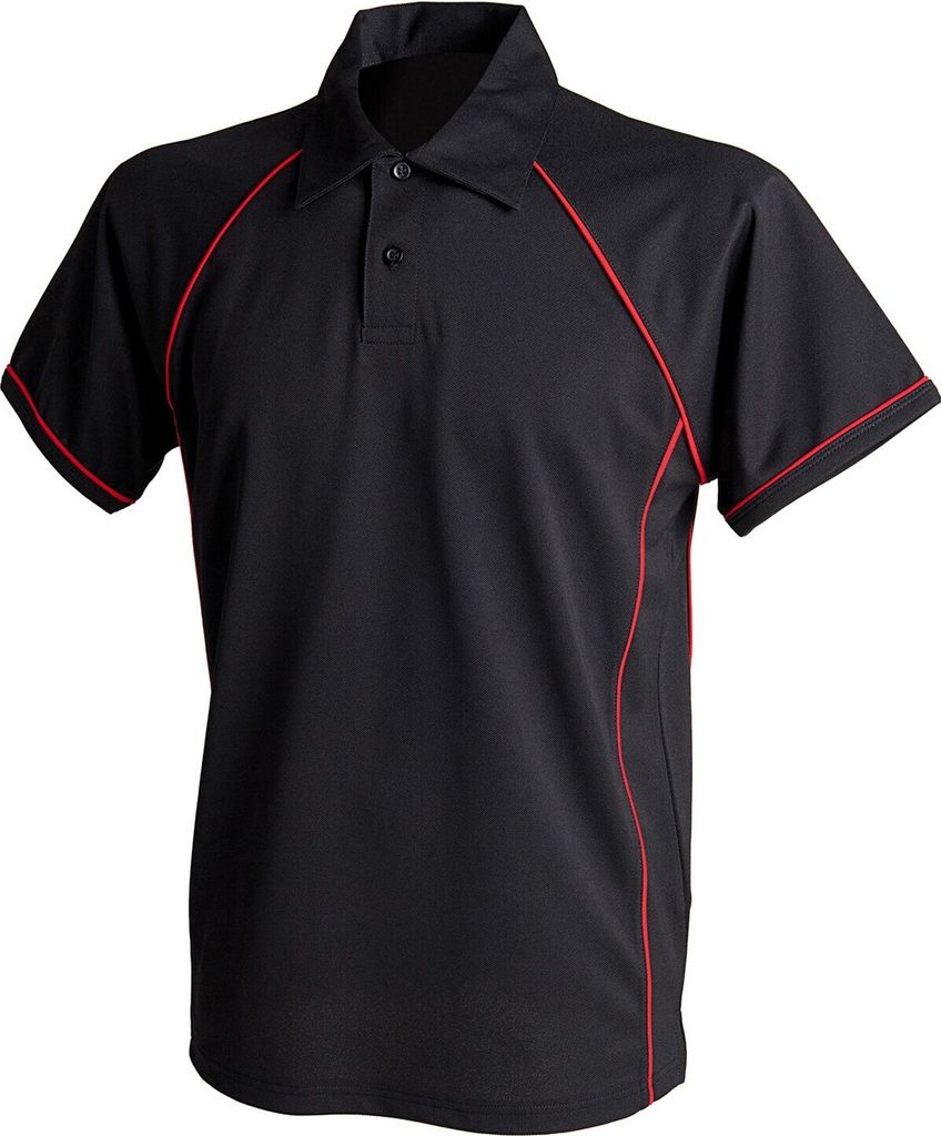 Finden & Hales - Poloshirt für Herren PC6347 (3XL) (Schwarz/Rot)