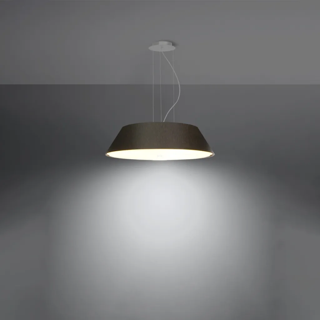 Suspension plafonnier VEGA 60 noir design moderne 5 ampoules E27