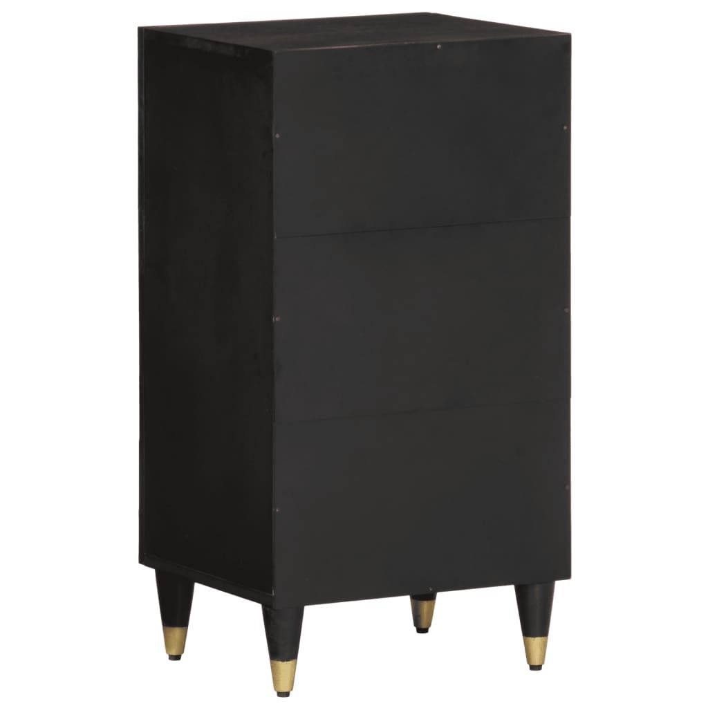 Möbel Beistellschrank 40x33x75 cm Massivholz Mango - CD- & DVD-Regale 358344