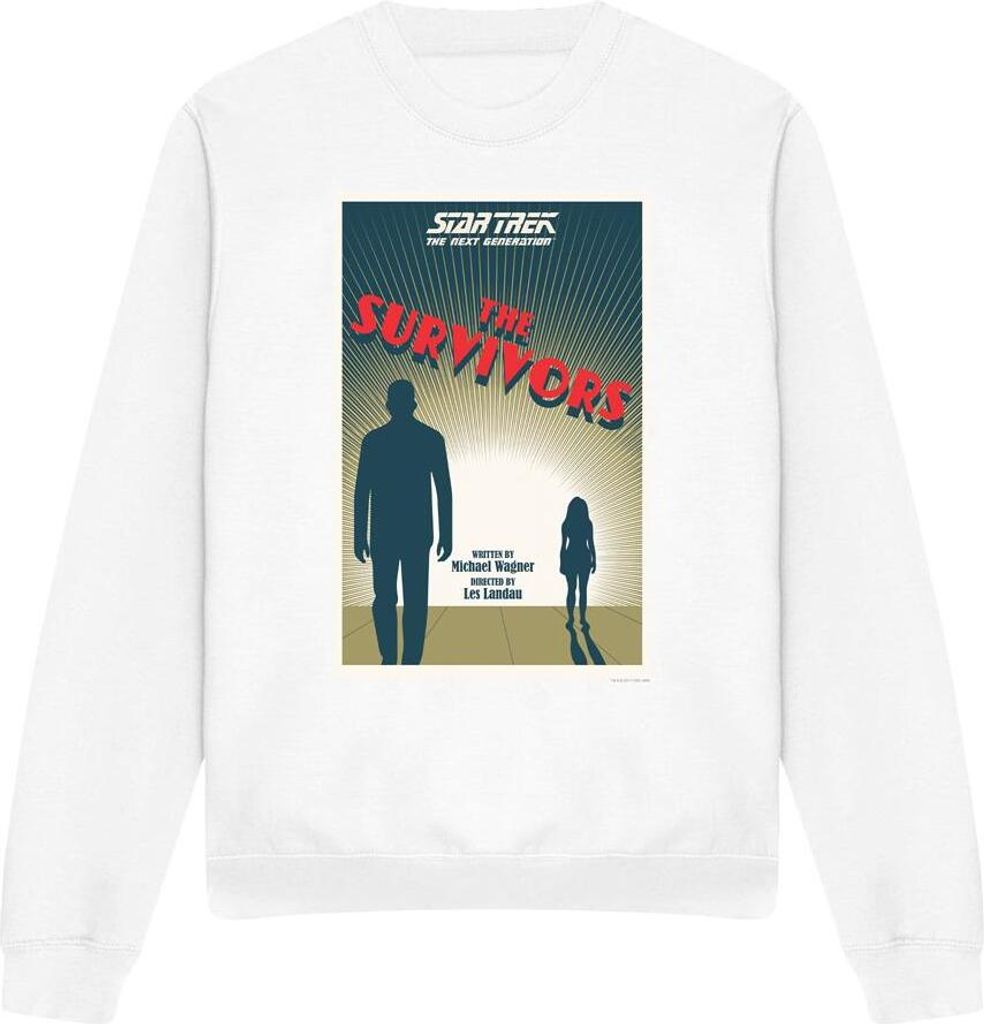 Star Trek - "The Next Generation Season 3 Episode 3" Sweatshirt für Herren/Damen Uni TV11767 (XL) (Weiß)