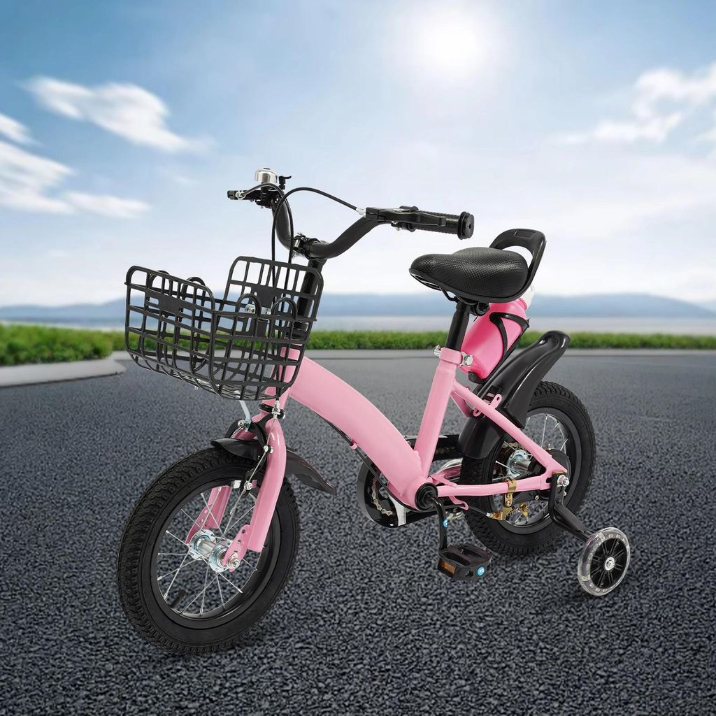 Kinderfahrrad - 30 cm Räder - Ohne Stützräder - Rahmen aus Kohlenstoffstahl - Vordere Scheibenbremse & Rücktrittbremse - Für 2–5 Jahre (80...