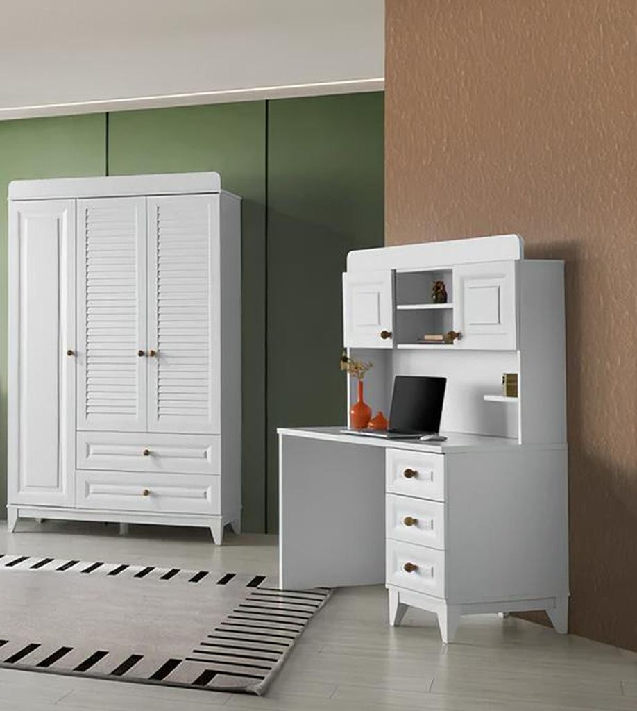 Kinderzimmer Set Kleiderschrank Schreibtisch Tisch 2tlg. Set Einrichtung Möbel