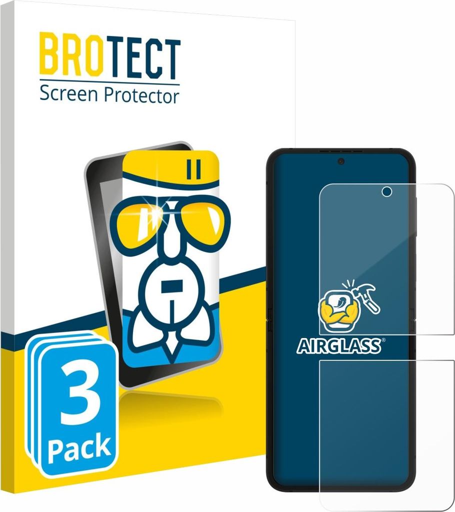 3x BROTECT Schutzglas für Samsung Galaxy Z Flip 7 FE Schutzfolie Panzer Folie Glas Display Schutz klar