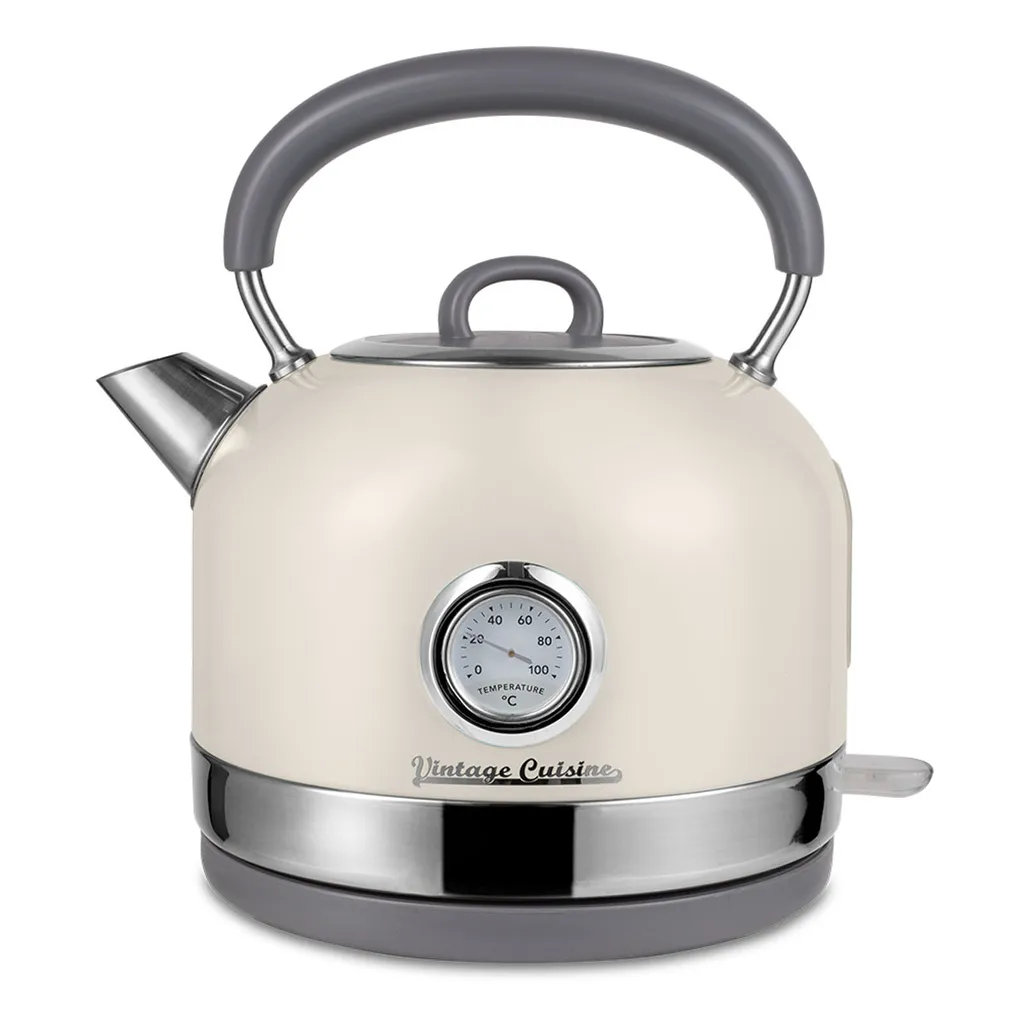 Bollitore Retrò Vintage Cuisine con Termometro - Acciaio Inox 1.7L