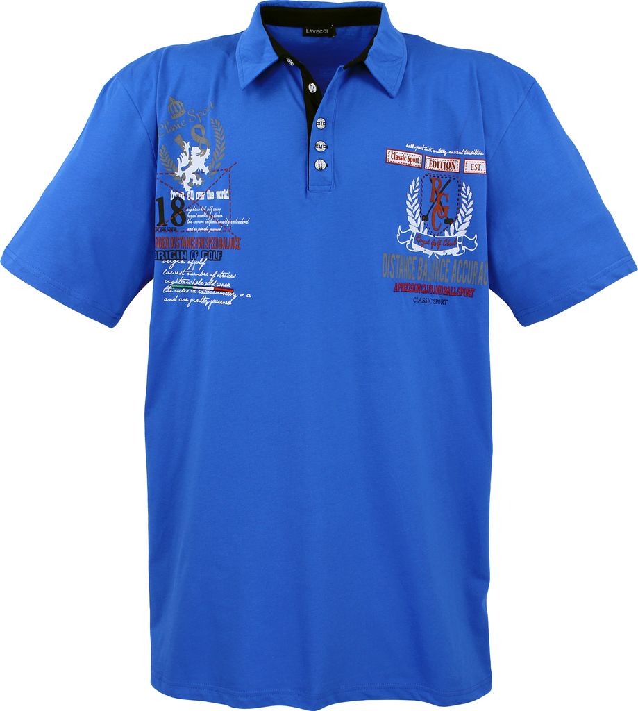 Lavecchia Herren Poloshirt LV-2038 (Royalblau, 3XL)