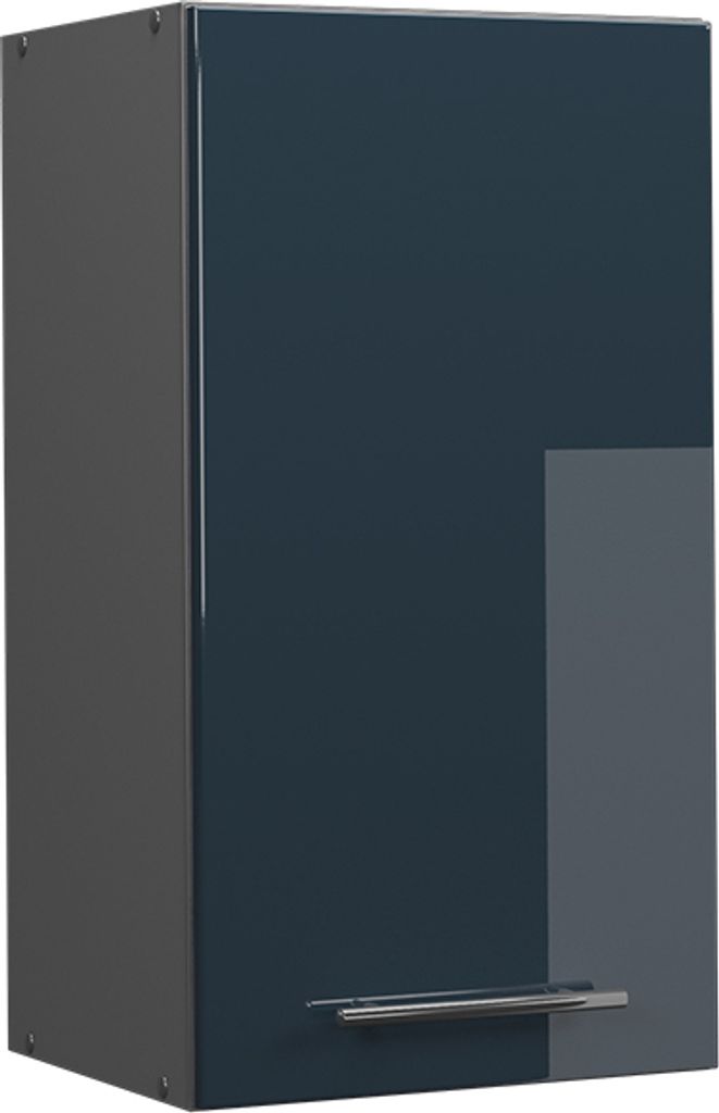 Hängeschrank Vicco Fame-Line Dunkelblau Hochglanz 40 cm, Model 48826