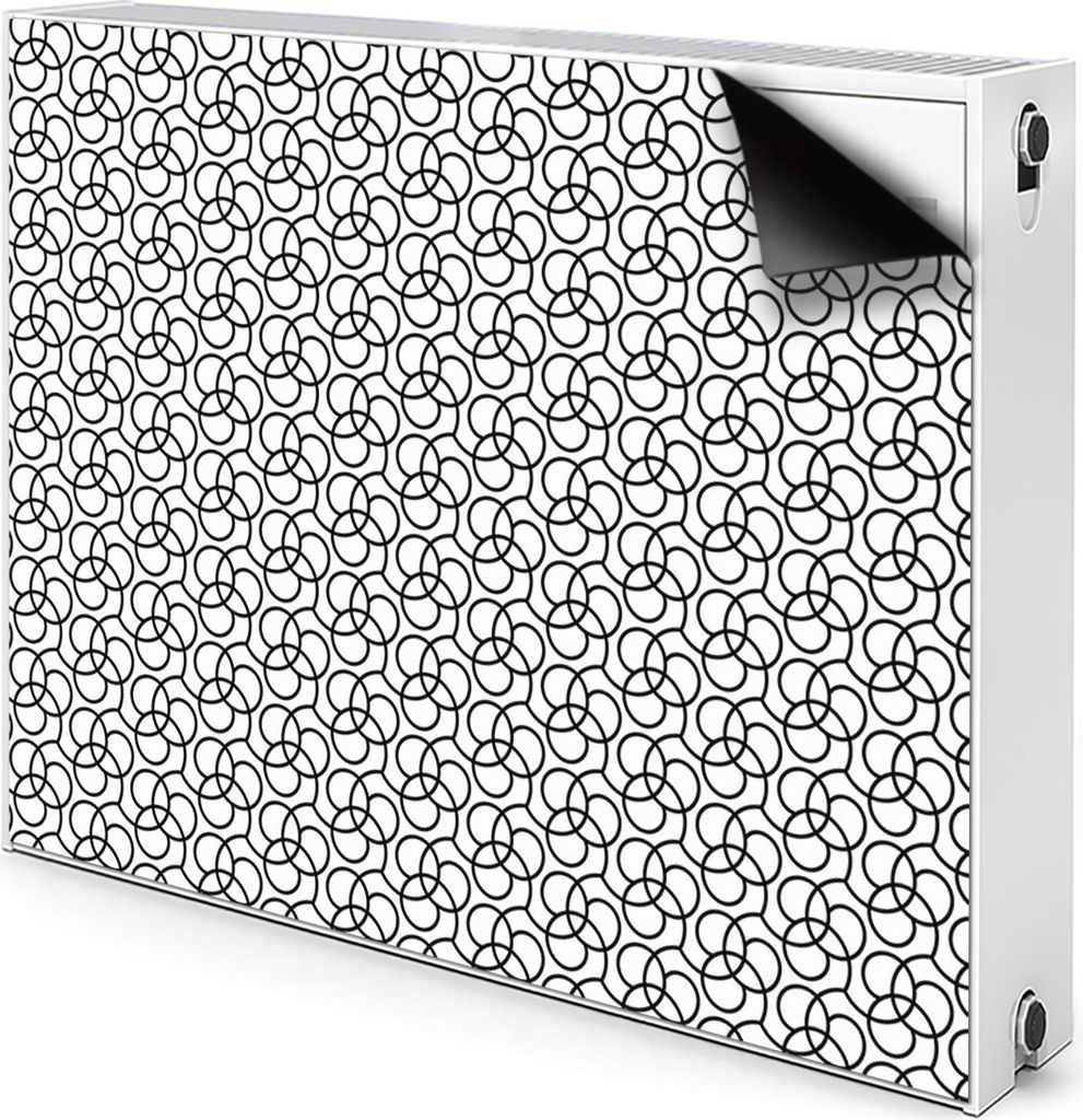 Magnet Heizkörper Heizkörper-Abdeckung Heizkörperabdeckung 110x60 cm - Räder, schwarz, weiß