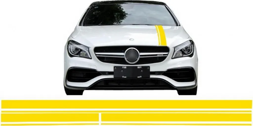 Autocollant Jaune Résistant pour Toit Mercedes W117 et W176 Finition