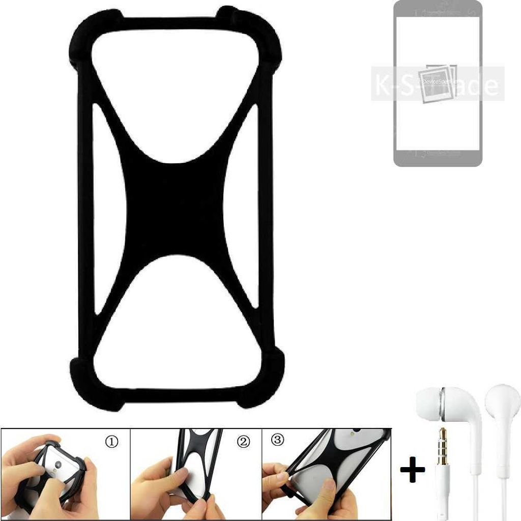K-S-Trade Handy-Hülle + headphones kompatibel mit Samsung Galaxy S22 Schutz-Hülle Bumper Silikon Cover Case Silikoncase Silikonbumper TPU Softcase