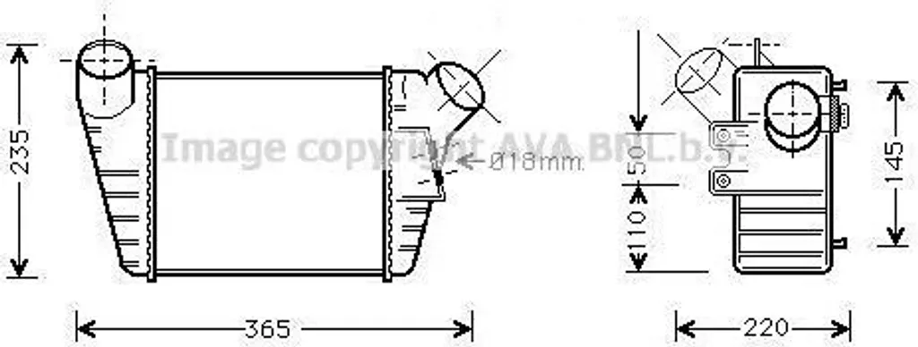 Stop perte de puissance New Beetle : Intercooler PRASCO VN4182 OE