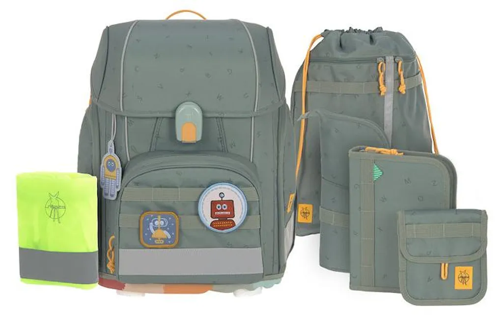 Cartable Lässig Boxy 7 pièces vert : finissez-en avec le mal de dos