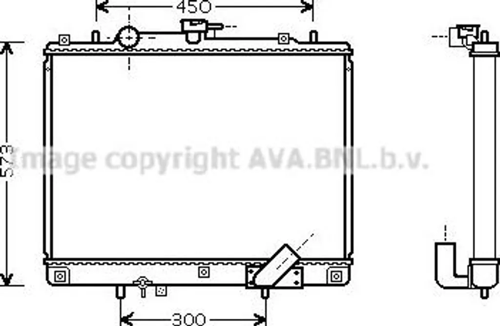 Radiateur de refroidissement moteur AVA MTA2162 pour Pajero et L200 OE