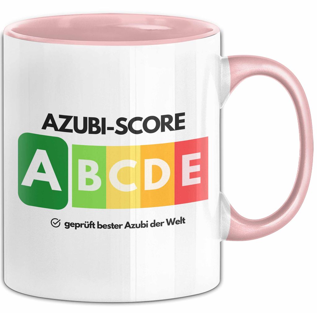 Azubi-Score Tasse Geschenk Bester Azubi Der Welt Abschied Witz Abschiedsgeschenk Auszubildener (Rosa)
