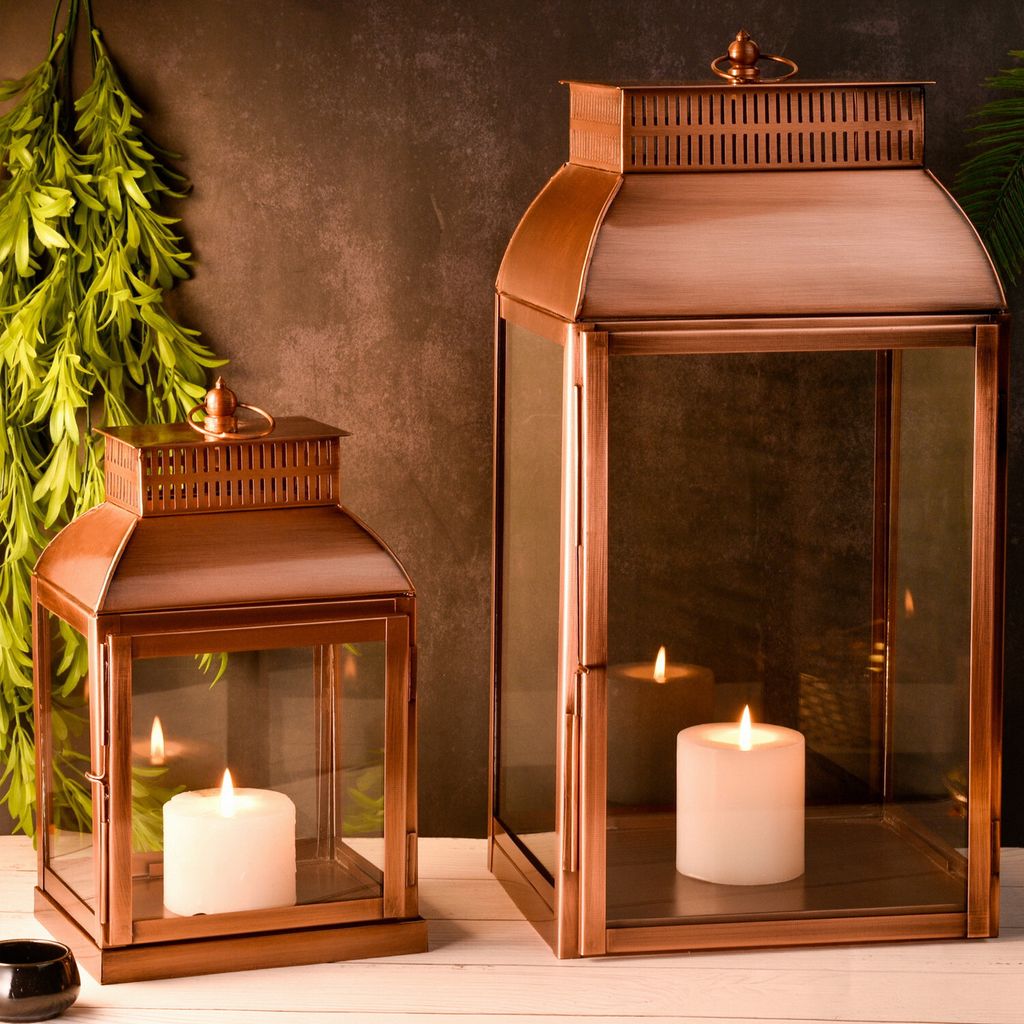 Marrakesch 2er Set Gartenlaterne Laterne 49cm & 34cm | Laternen für Draußen Smilia modern als Gartendeko