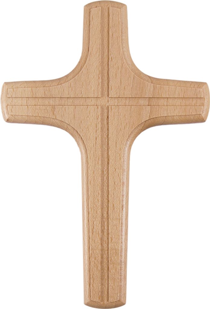 FRITZ COX Holzkreuz | Wandkreuz aus Deutschland | Handarbeit | christliches Geschenk für Zuhause | Holzart: Buche | Kreuzgröße 22cm