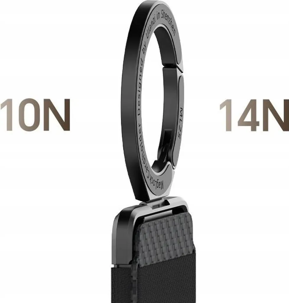 Portefeuille MagSafe Puissant Ulanzi ML25 avec Support Ajustable Noir