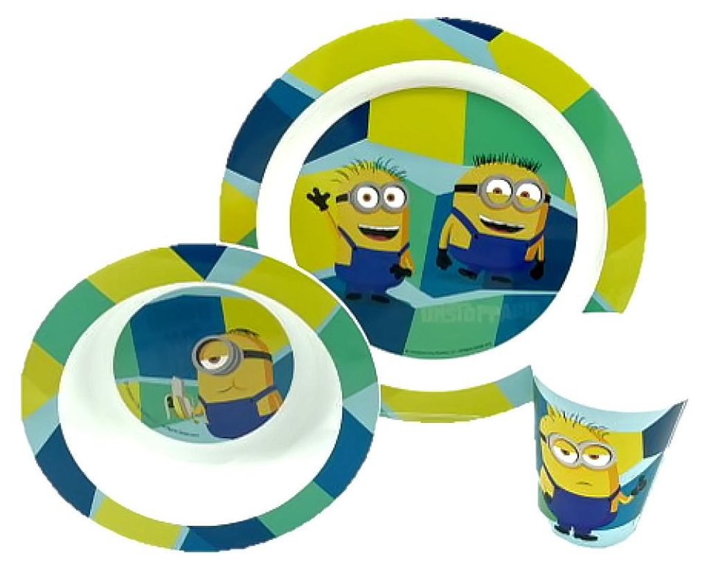 Minions Kinder Geschirr Kindergeschirr 3er Set Produktbild 