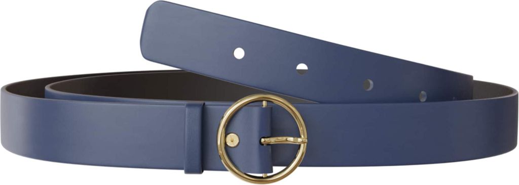 Damen Gürtel Jeans Hosen Ledergürtel Echt Rind Leder 30645 Blau 80 cm