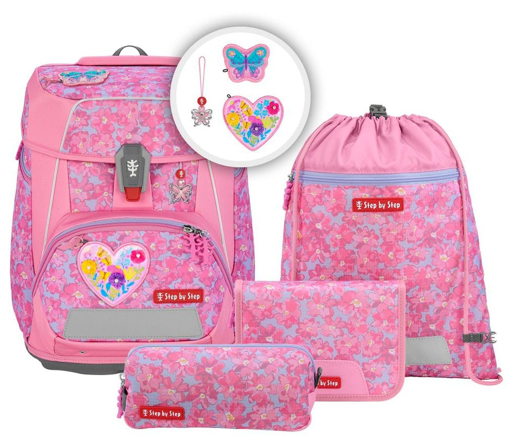 Step by Step Space Schulranzen-Set 5-teilig Heart Luma rosa Produktbild 