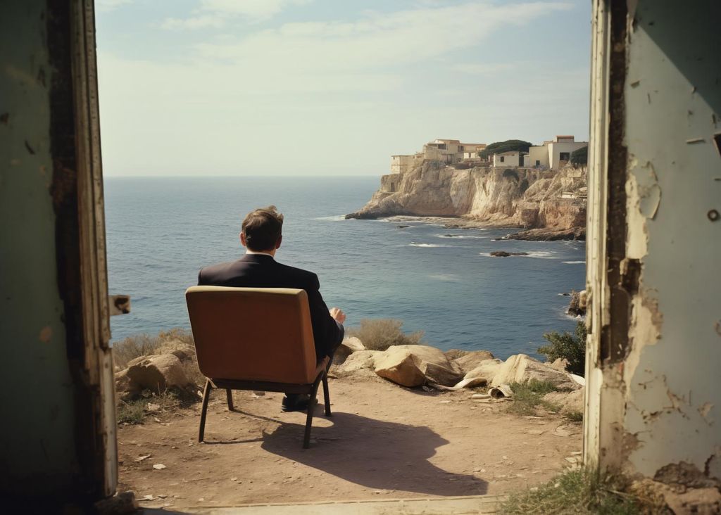 Plakat 35x25cm Einsame Küstenkonfrontation