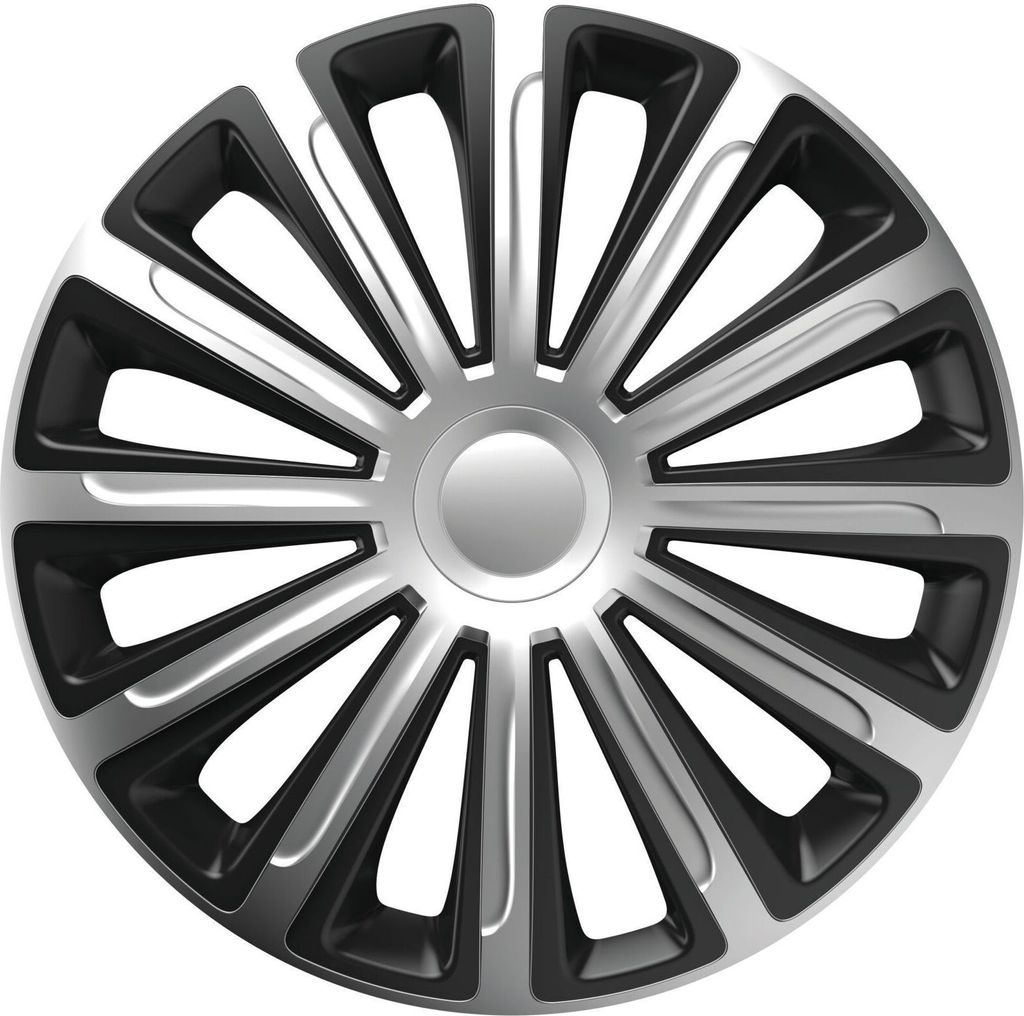 J&J Automotive | Poklice Trend Stříbrná a Černá 14" 4ks Obrázek produktu 