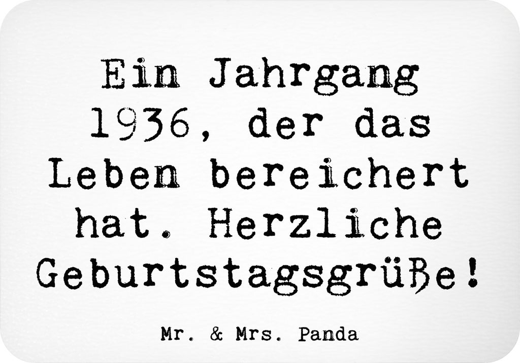 Mr. & Mrs. Panda magnet Spruch 1936 Geburtstag - Weiß - Geschenk, Weisheit und Erfahrung, Kühlschrankmagnet, Jubiläum, Happy Birthday, whiteboar...