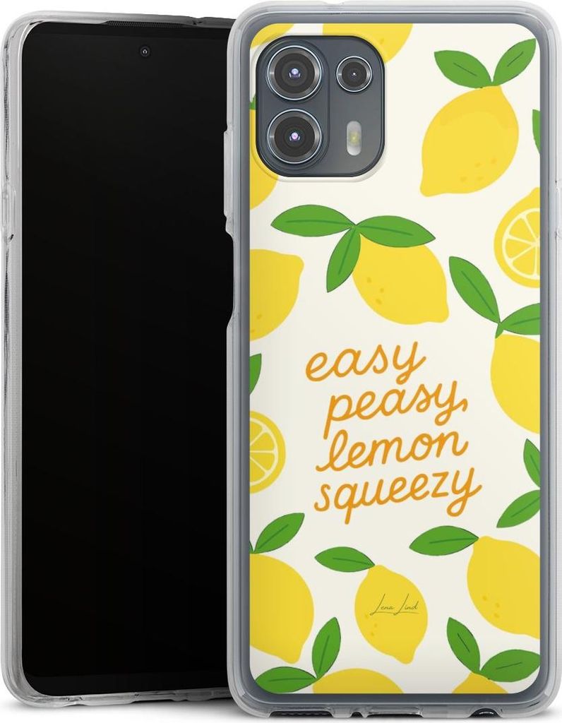 DeinDesign Handyhülle für Motorola Moto Edge 20 Lite Silikon Hülle Case Smartphone Schutzhülle Statement Zitrone Spruch