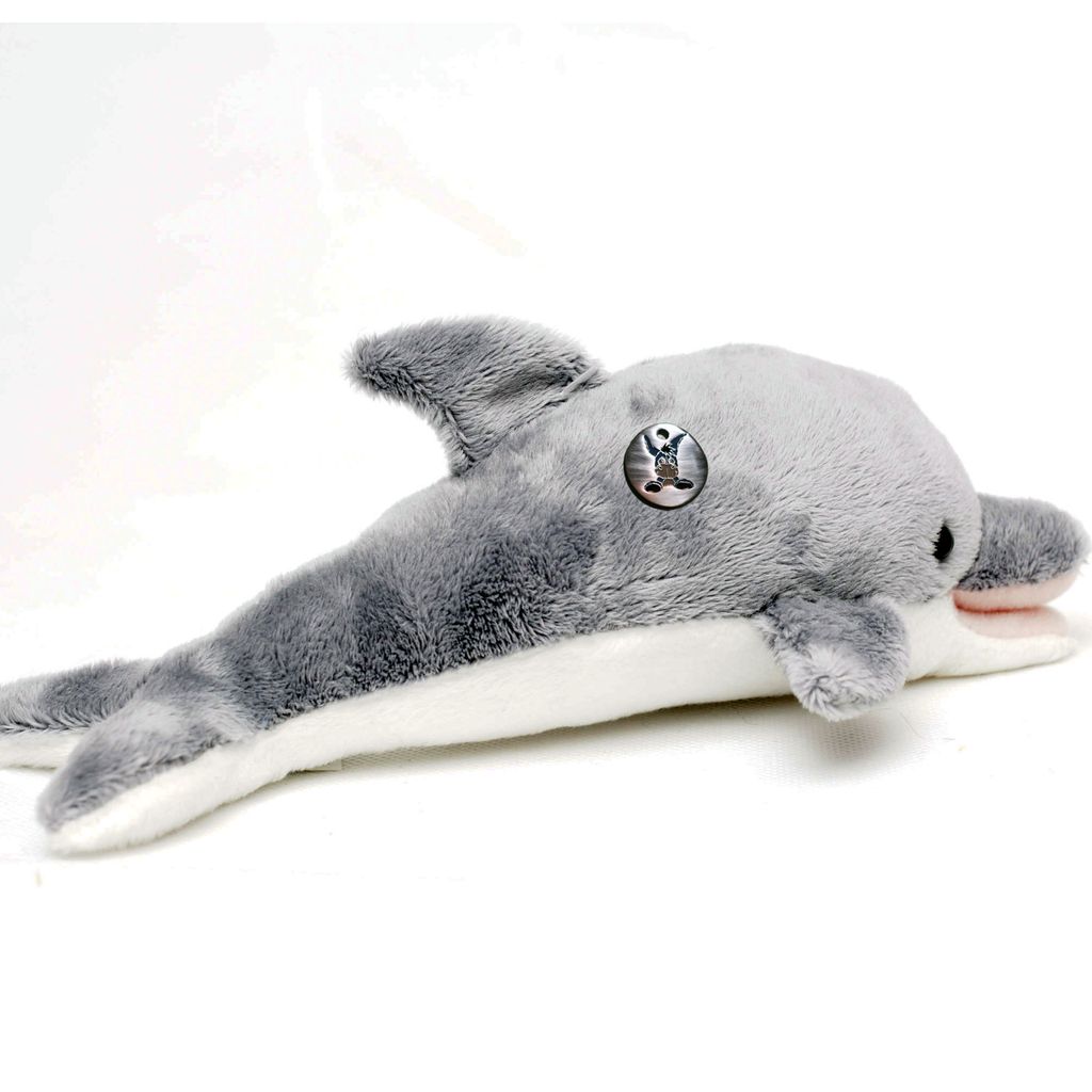 Kuscheldelfin Plüschtier Grau – Süßer Stoffdelfin, Ca. 25 Cm Lang, Für Kinder Ab 3 Jahren