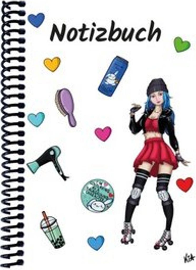 A 5 Notizbuch Manga Enora, weiß, liniert