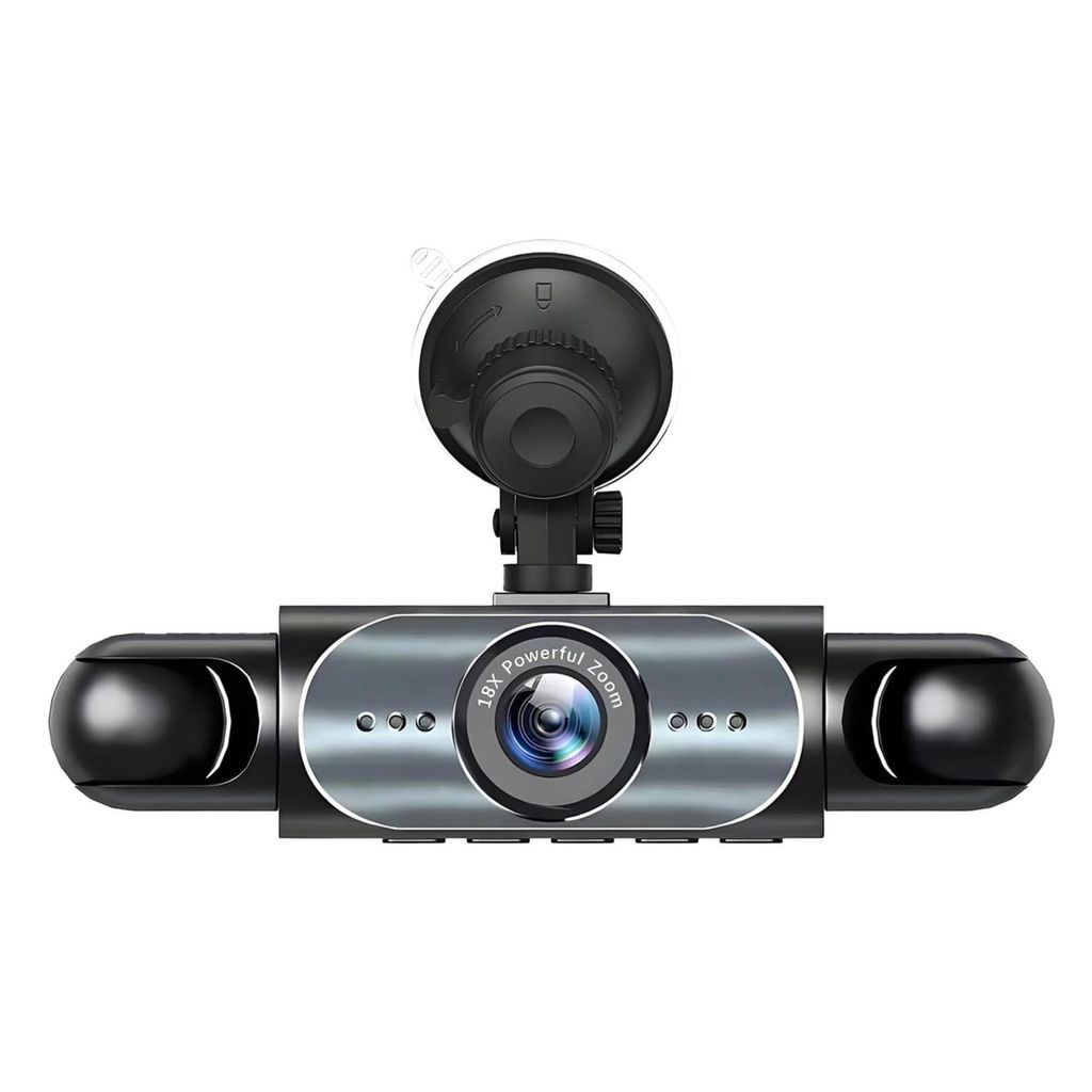 7,6cm Bildschirm Dashcam, 1080p Vierkanal Fahrrekorder mit Rückfahrkamera, Auto Kamera mit 150° Weitwinkel - CAMERIK