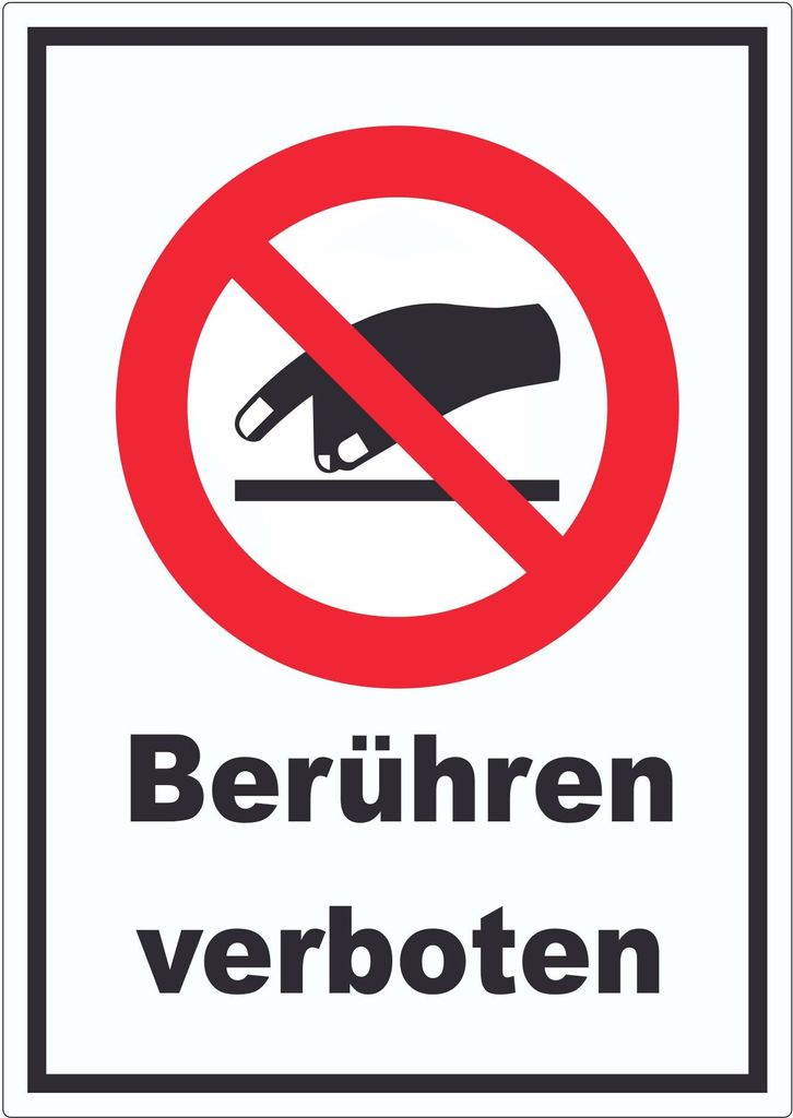 Berühren verboten Aufkleber A3 (297x420mm)