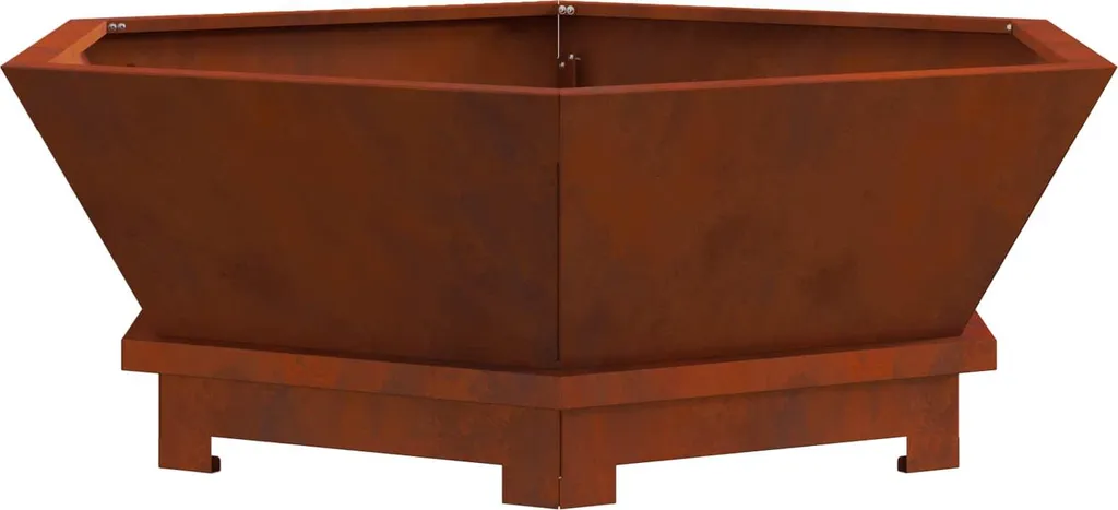 Braciere vidaXL Marrone in Acciaio 75x75 cm Resistente