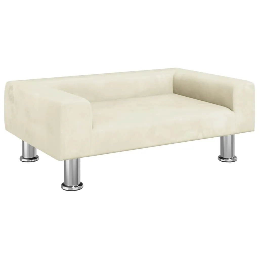 Divanetto Sicuro Bambini in Velluto Crema 70x45x26,5 cm - Morbido