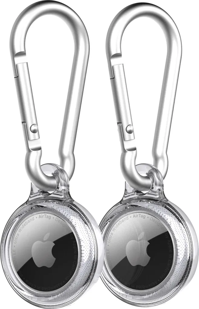 Tech21 EvoClear Custodia AirTag 2 Pack | Protezione Trasparente Anti-Urto