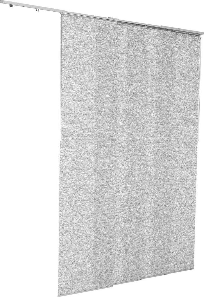 Panel Track Blinds Extendable Track 116 cm to 218 cm W Trimmable Gray