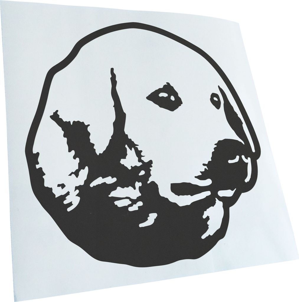 Kiwistar - Autoaufkleber - Kuvasz Hund - Dunkelgrau - 60x60cm - Aufkleber für Auto, Laptop, Fahrrad, LKW, Motorrad Mehrfarbig JDM Decal Racing