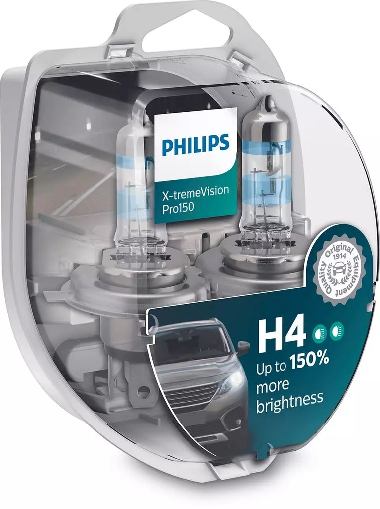 Philips X-tremeVision Pro150 H4 12V 60/55W P43t-38 (2er Produktbild 