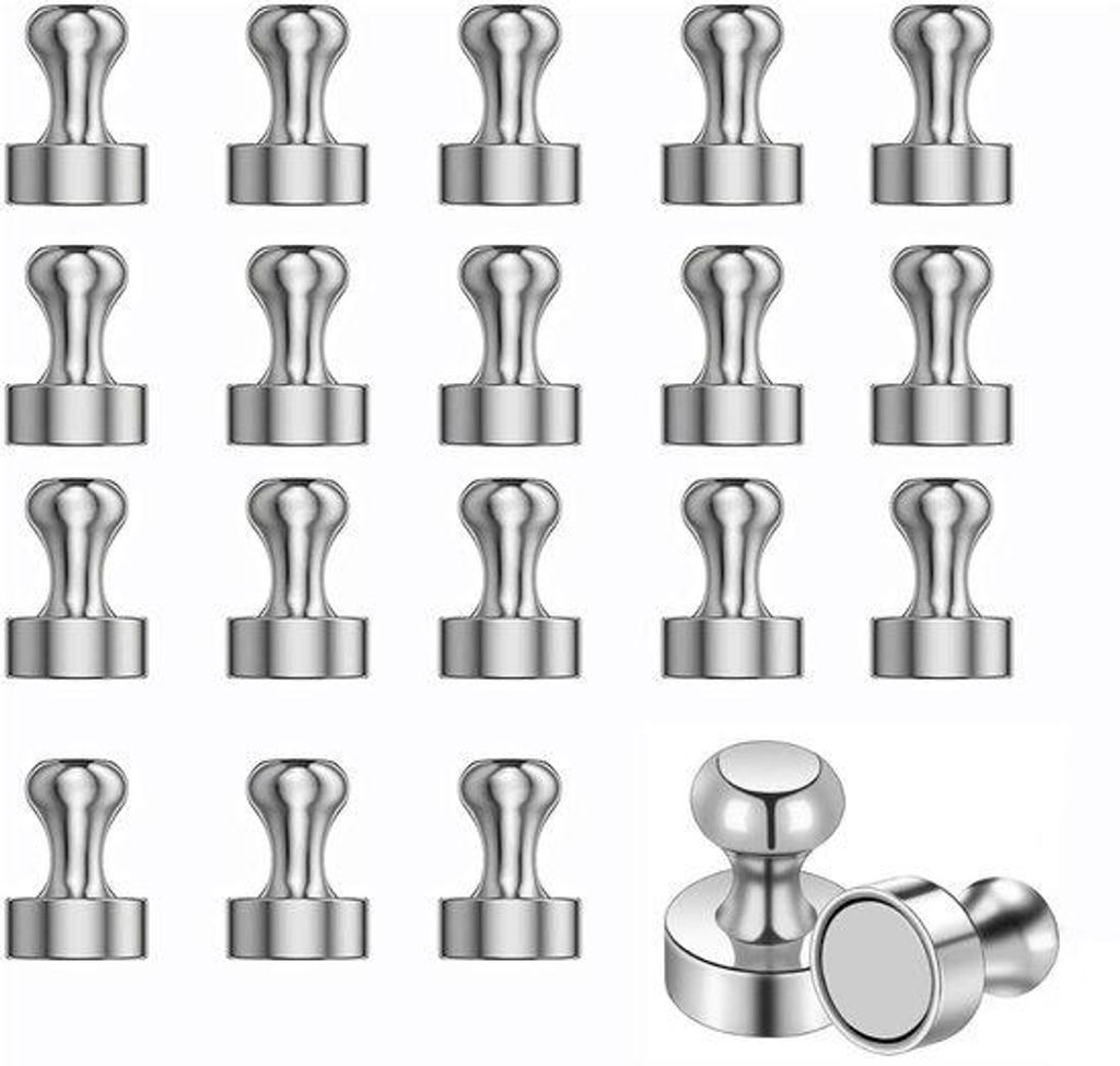 Starkste Neodymium-Magneten, 20 Stück, 12 x 16 mm, Silber, Küchenmagneten, kleine Magneten, Pinnwandmagnet, für Küche, Büro, Karte, Foto