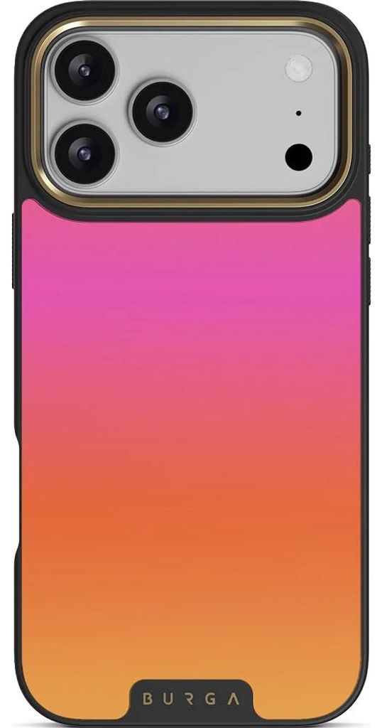 Handyhülle für iPhone 17 Pro Max, Burga Elite Dark MagSafe, Sunset Club Gold