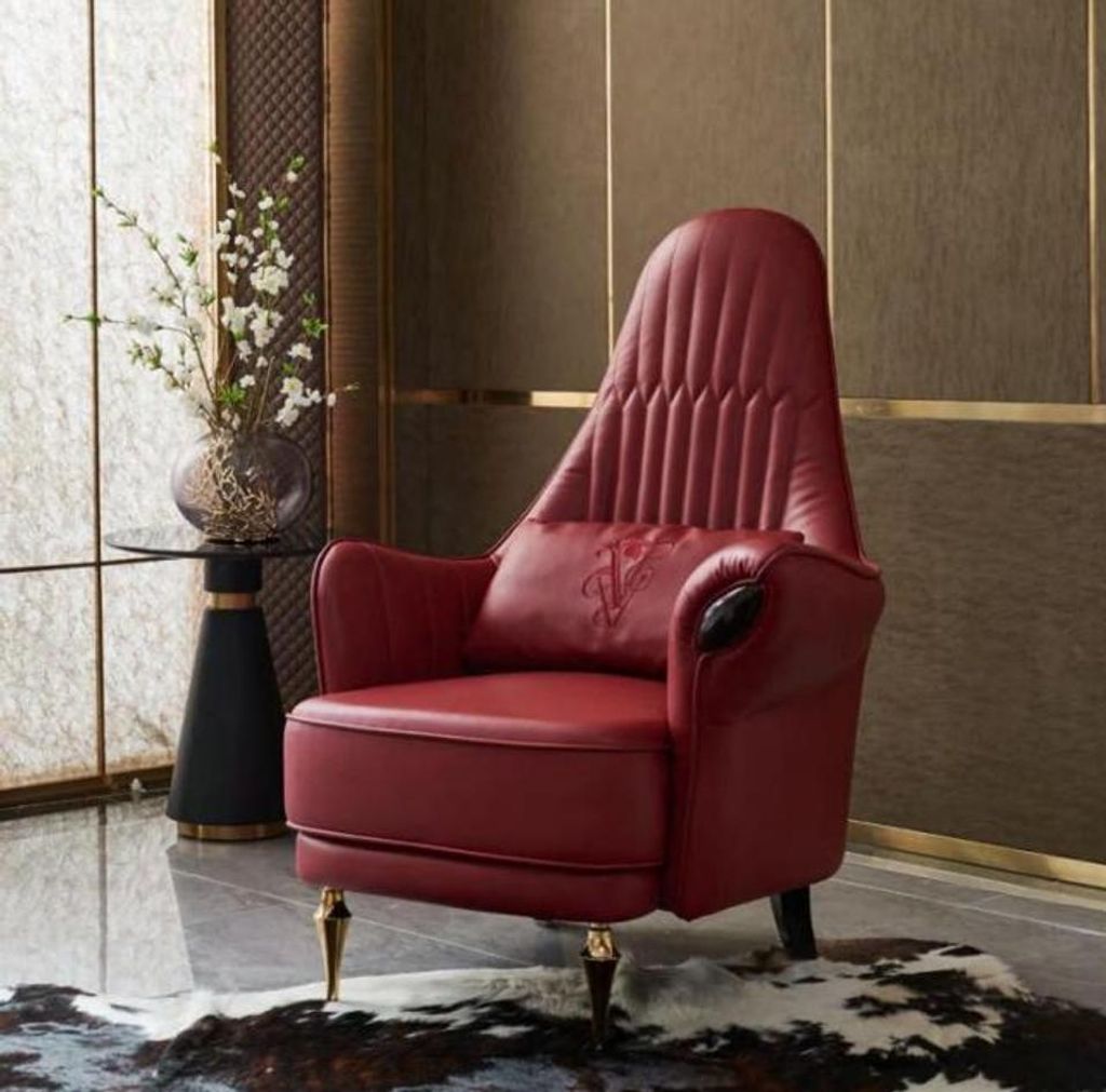 Sessel Design Couch Sofa Relax Leder Lounge Luxus Fernseh Club Polster Sitzer