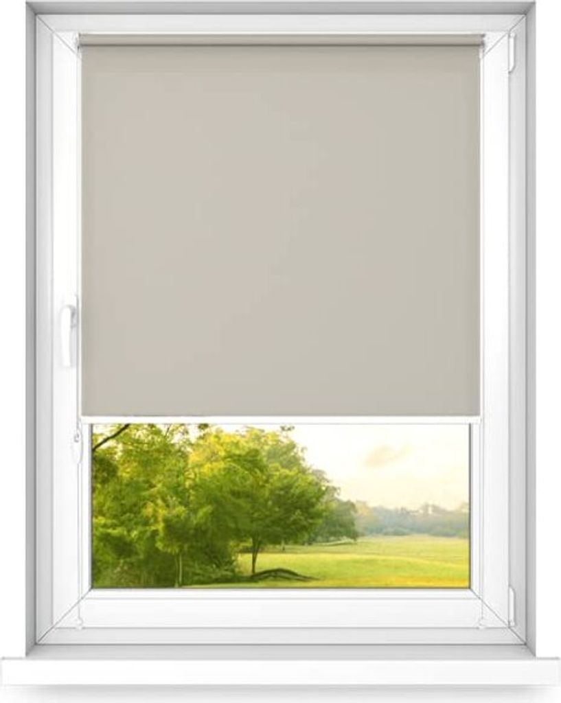 time4blinds, Mini Rollo Basic, Fensterrollo, Kaffee Hell-rechte, 50x140cm