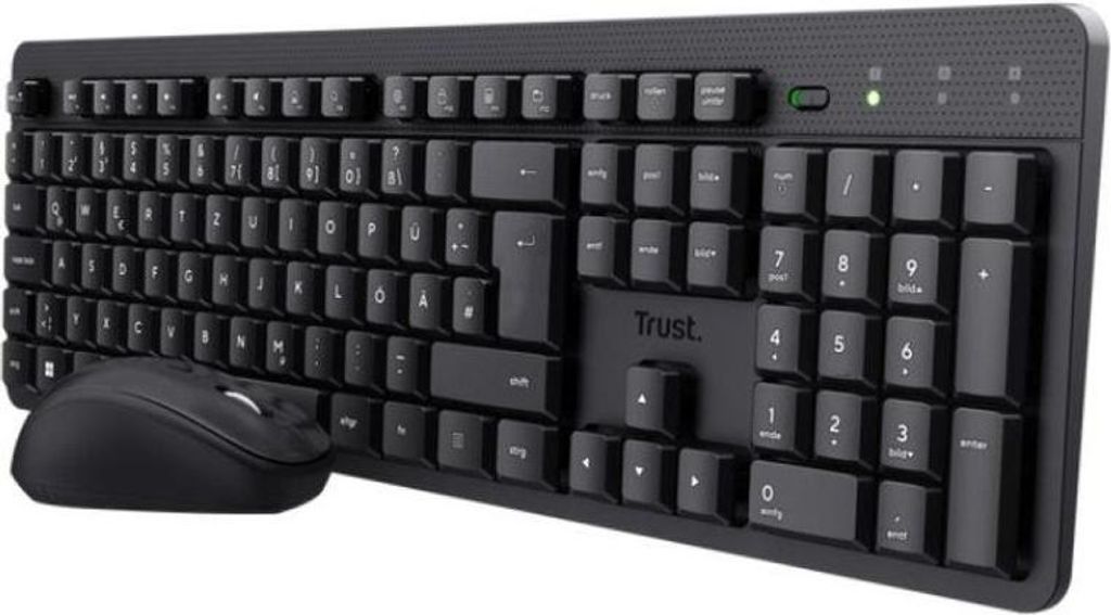 Tastatur mit Maus Trust 25356 Schwarz Qwerty Spanisch