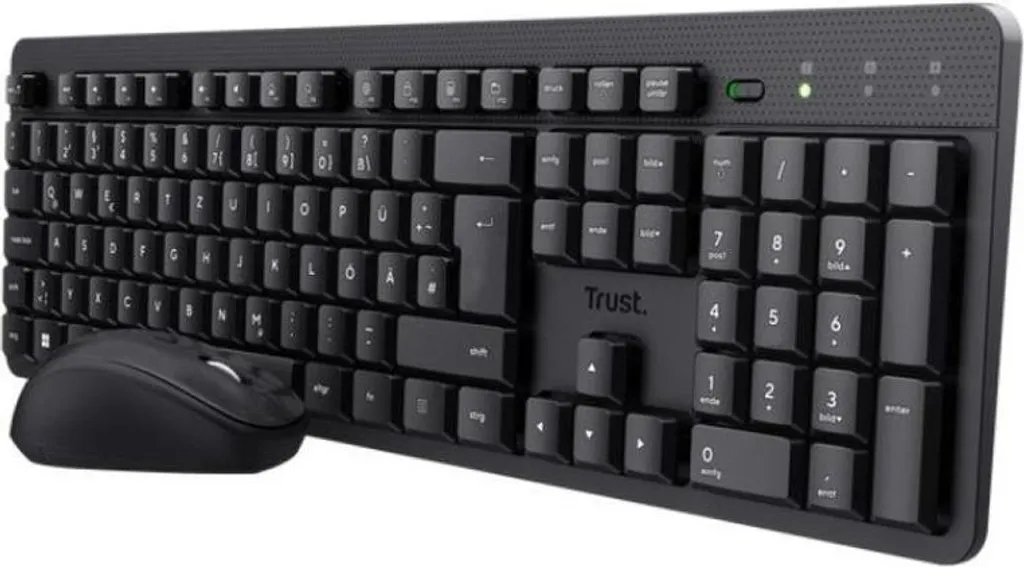 Pack Clavier et Souris sans Fil Trust TKM-360 pour Bureautique PC Mac