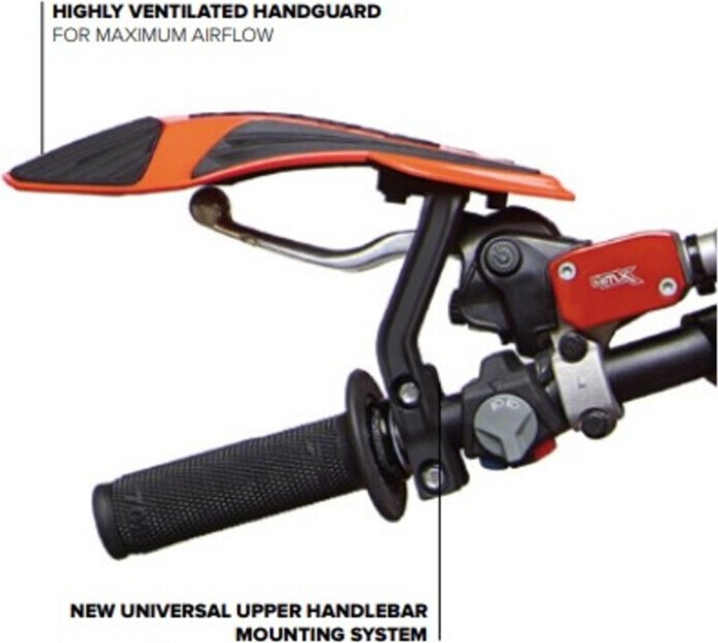 Handschutzbügel (Handbars) Modell Mx Air Mit Universalem Montagesatz 22/28 Farbe Schwarz/Weiss