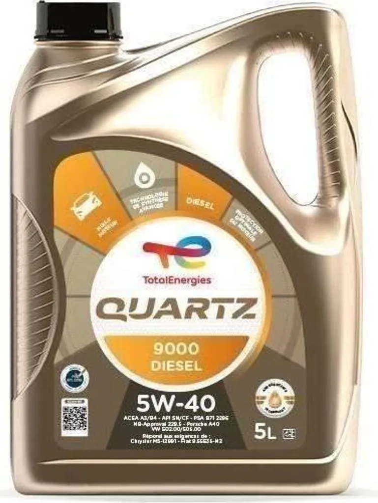 TotalEnergies Quartz 9000 Diesel 5W40 - Lubrificante Sintetico 5L