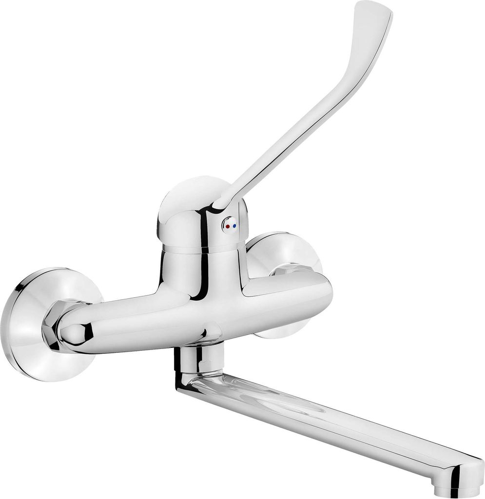 Joko Clinic Chrom-Wandwaschtischarmatur mit Clinic-Hebel Produktbild 