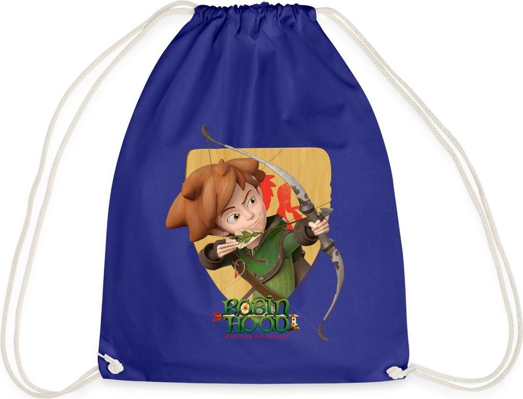 Spreadshirt Robin Hood Schießt Mit Seinem Bogen Turnbeutel, One size, Königsblau