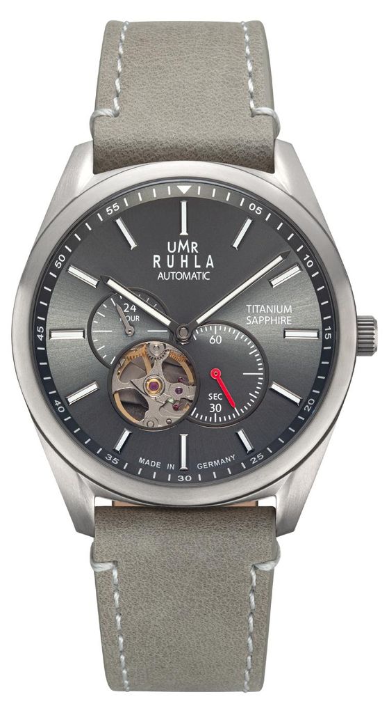 UMR RUHLA Armbanduhr, Herren, Automatik, Lederband, Titan, Produktbild 